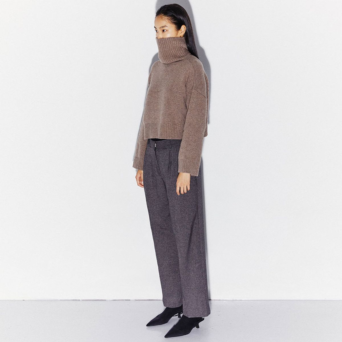킴도(KIMDOH) WIDE PANTS CHARCOAL GRAY