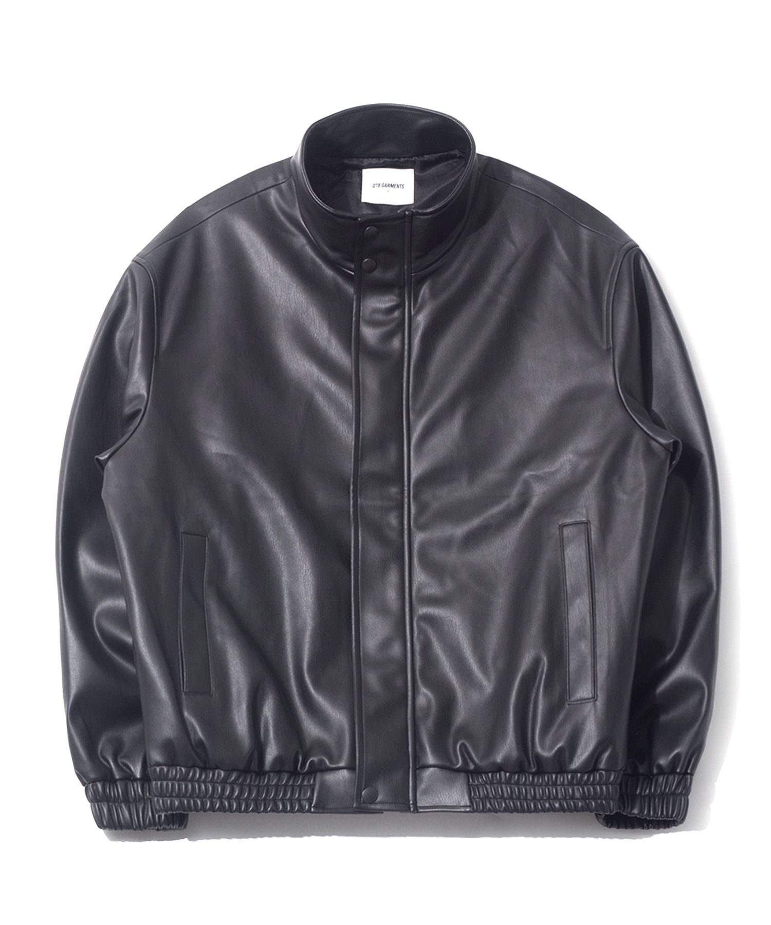 MUSINSA | QT8 GARMENTS TL Vegan Leather Hidden Jacket (Black)