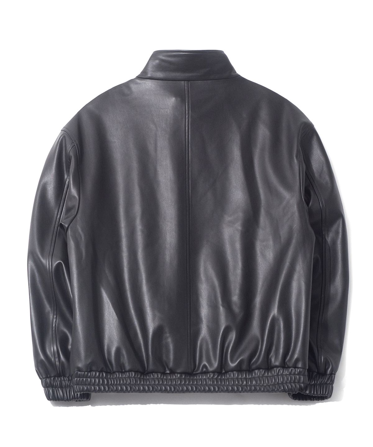 큐티에잇 가먼츠(QT8 GARMENTS) LB Synthetic Leather Hidden Jacket (Black)