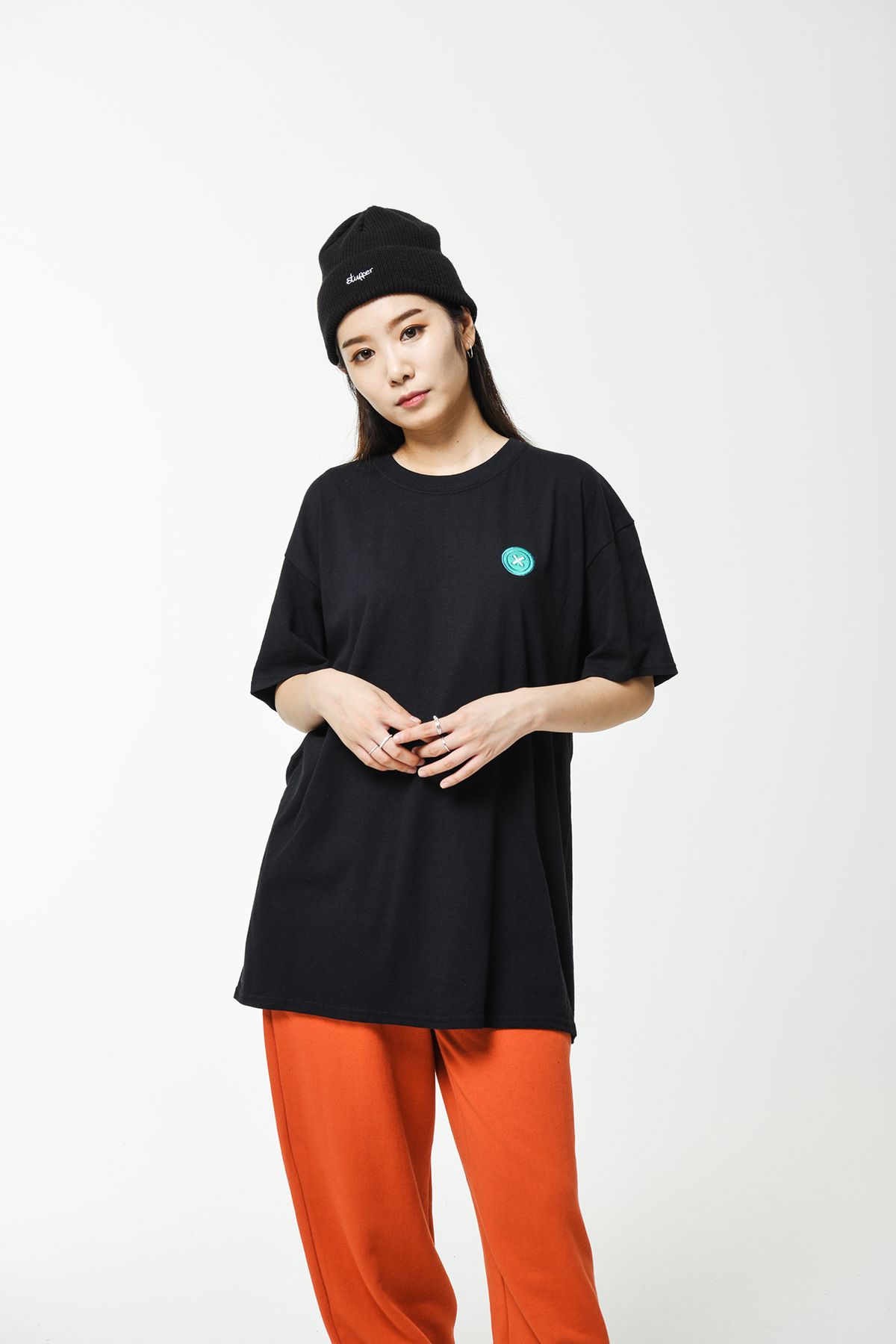 스터퍼(STUFFER) logo beanie(black)