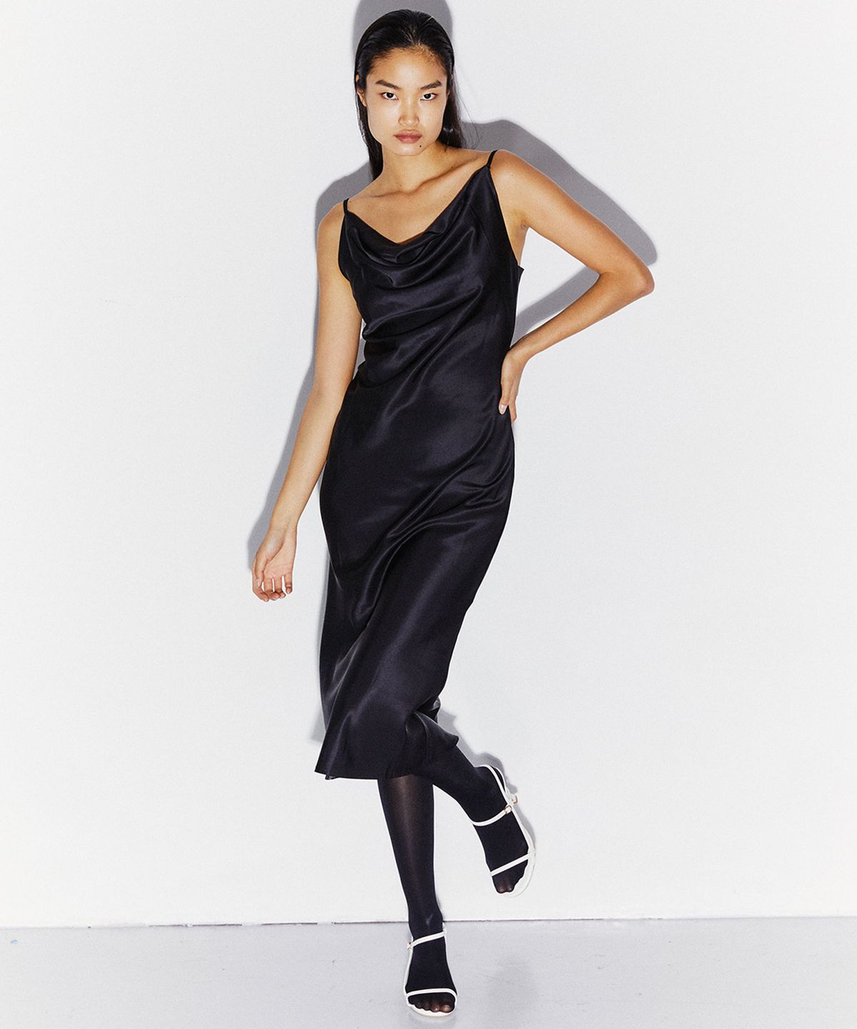 킴도(KIMDOH) DREYPE COWL DRESS BLACK