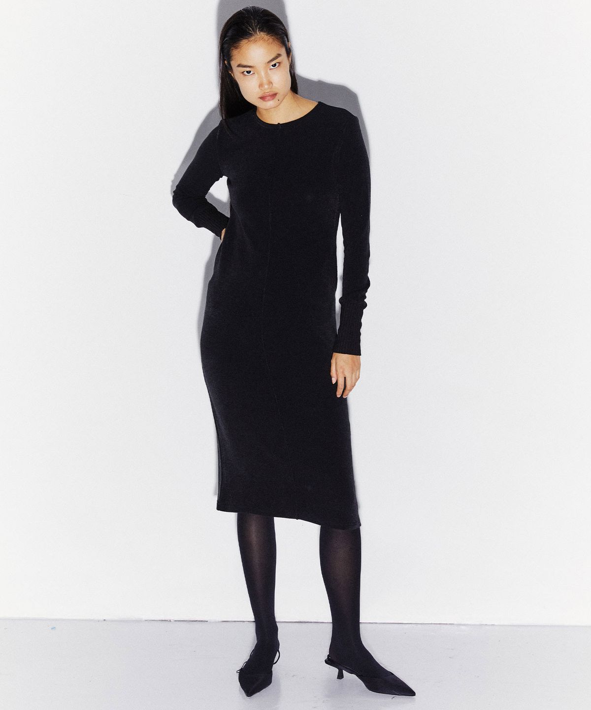 킴도(KIMDOH) FRONT BACK KNIT DRESS BLACK