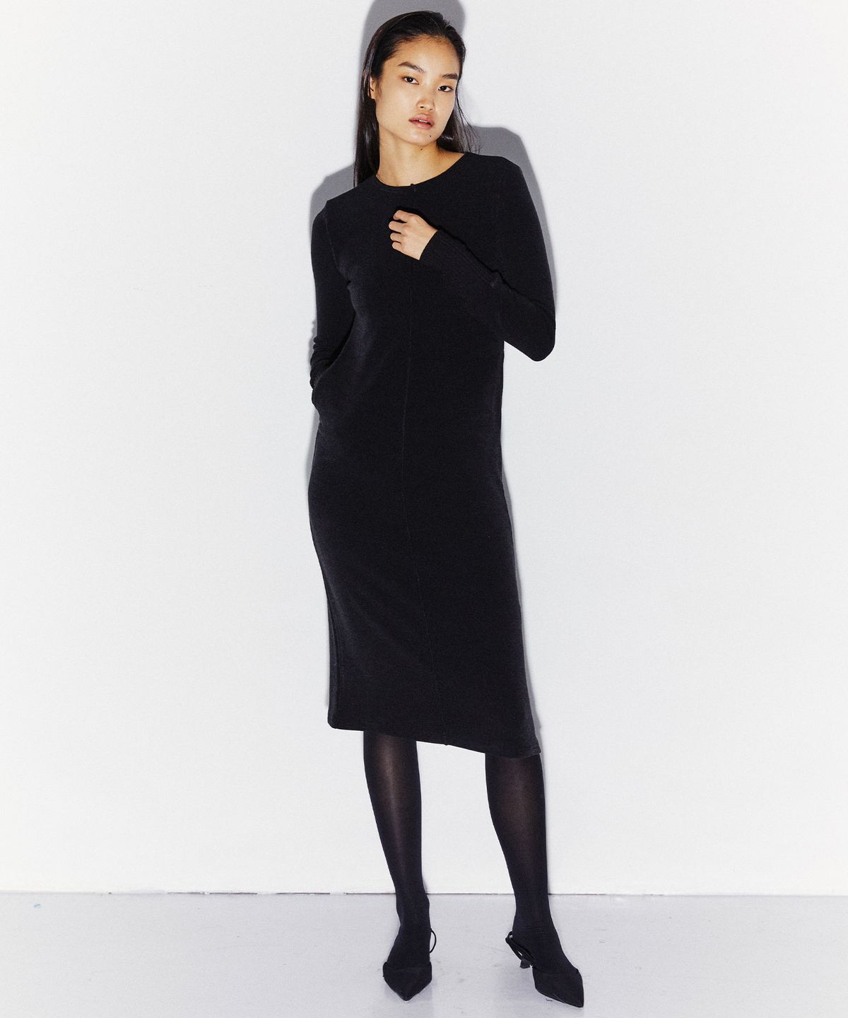킴도(KIMDOH) FRONT BACK KNIT DRESS BLACK