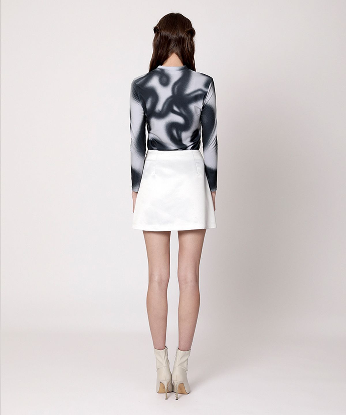 아이스가든에이오공팔(ICE GARDEN A.508) Water Wave Print Top
