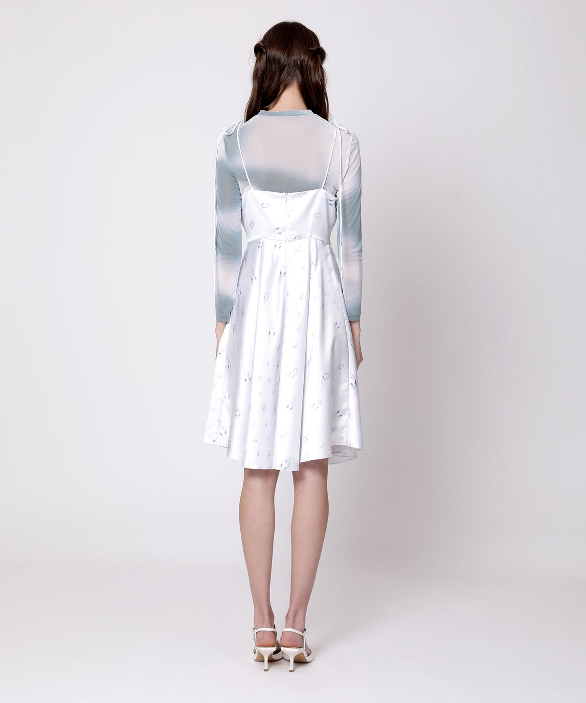 아이스가든에이오공팔(ICE GARDEN A.508) Water Wave Print Mesh Top