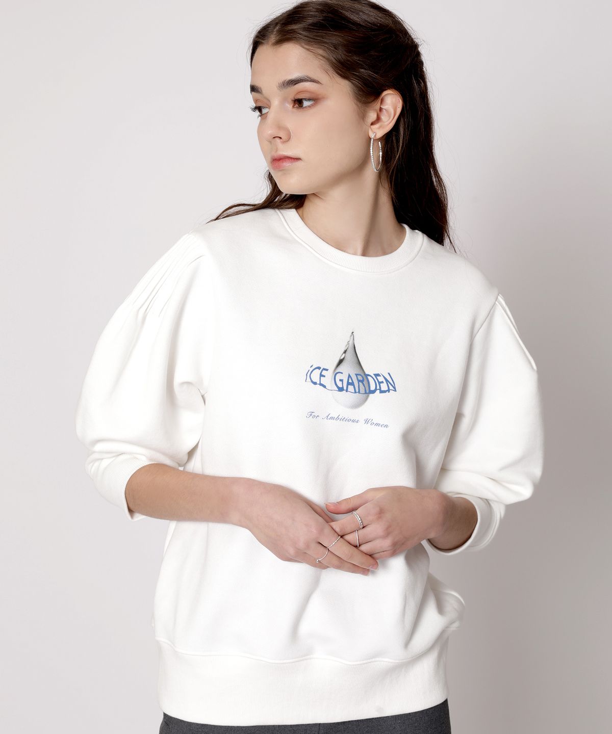 아이스가든에이오공팔(ICE GARDEN A.508) Water Drop Print Sweatshirt