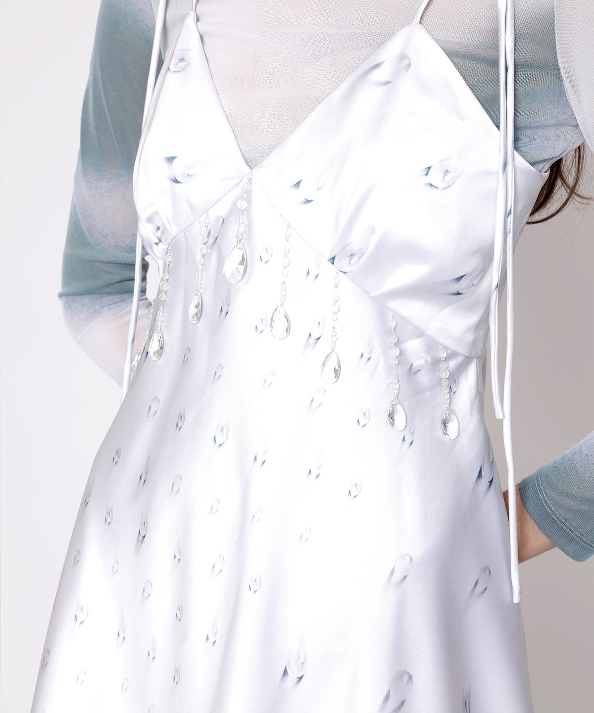 아이스가든에이오공팔(ICE GARDEN A.508) Crystal Embellished Cocktail Dress