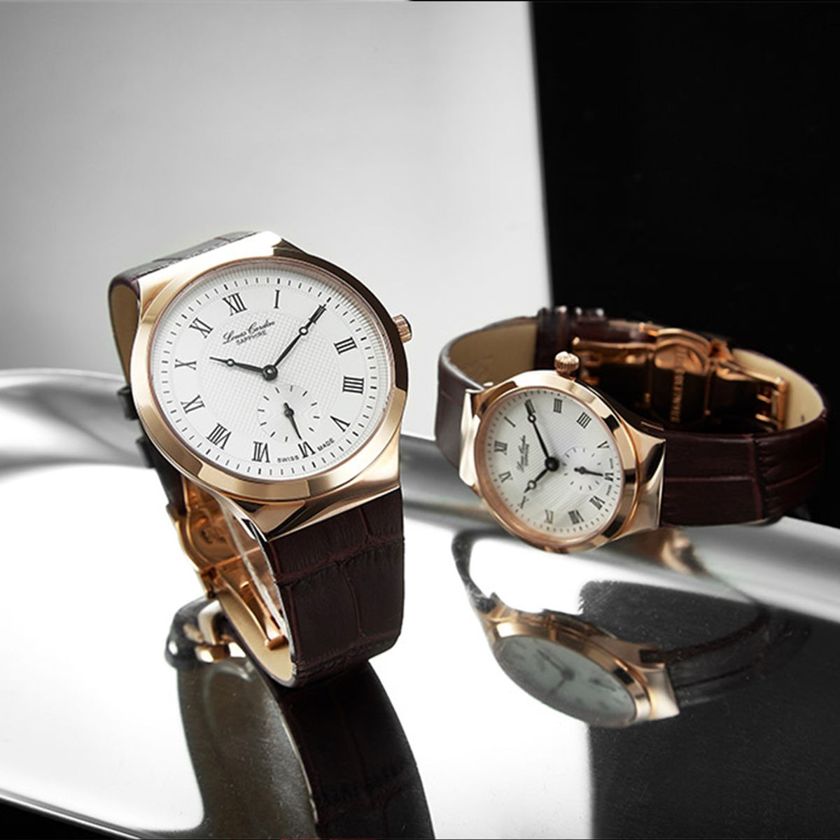 루이스카딘(LOUIS CARDIN) LC701RGCH_L 스위스메이드 여성 가죽시계