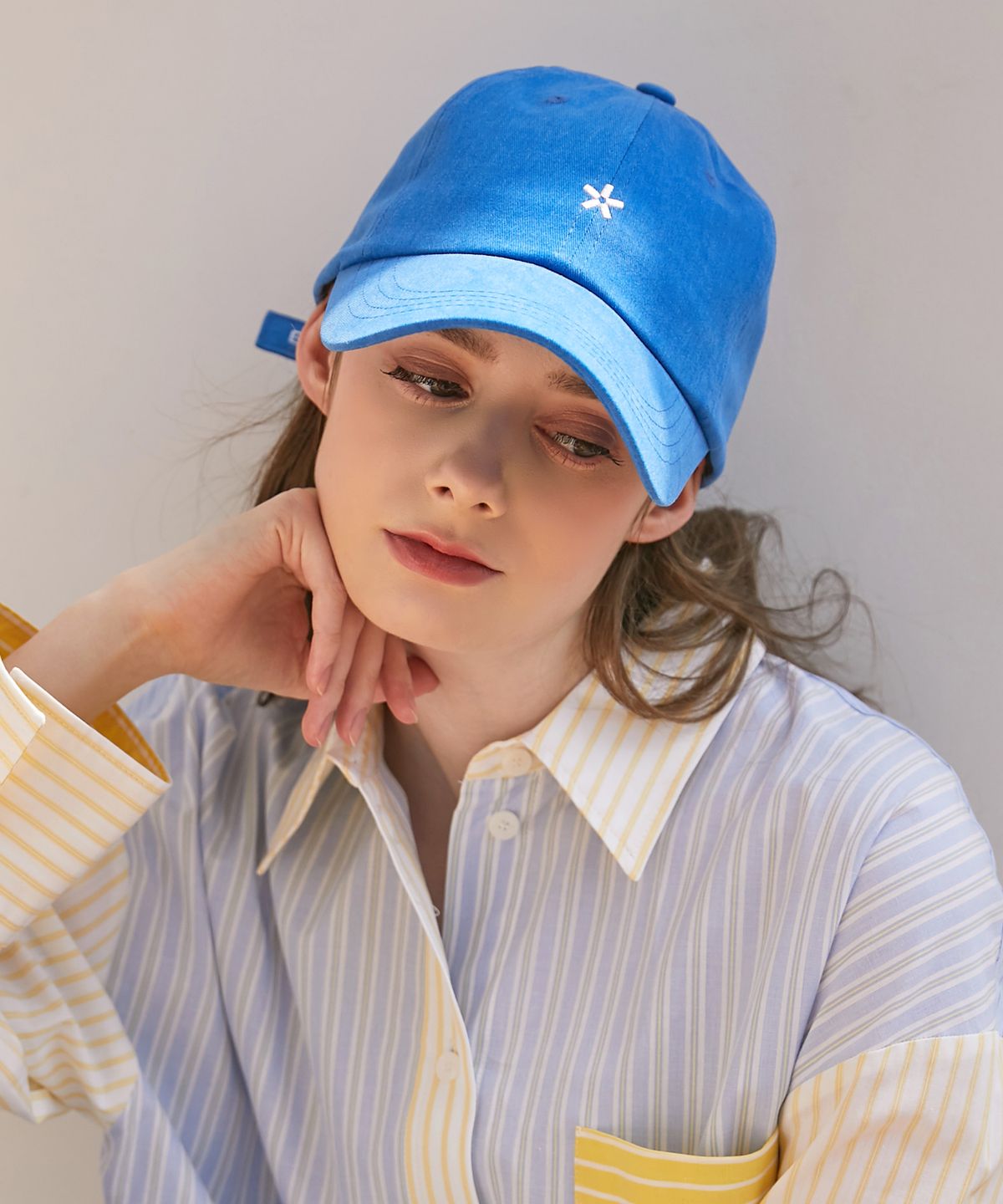 엘케블룸(ELKE BLOEM) FLOWER BLUE BALL CAP