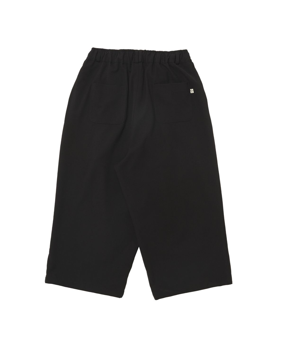 어낫띵(A NOTHING) BLENDING-WOOL CROP WIDE PANTS (Black)