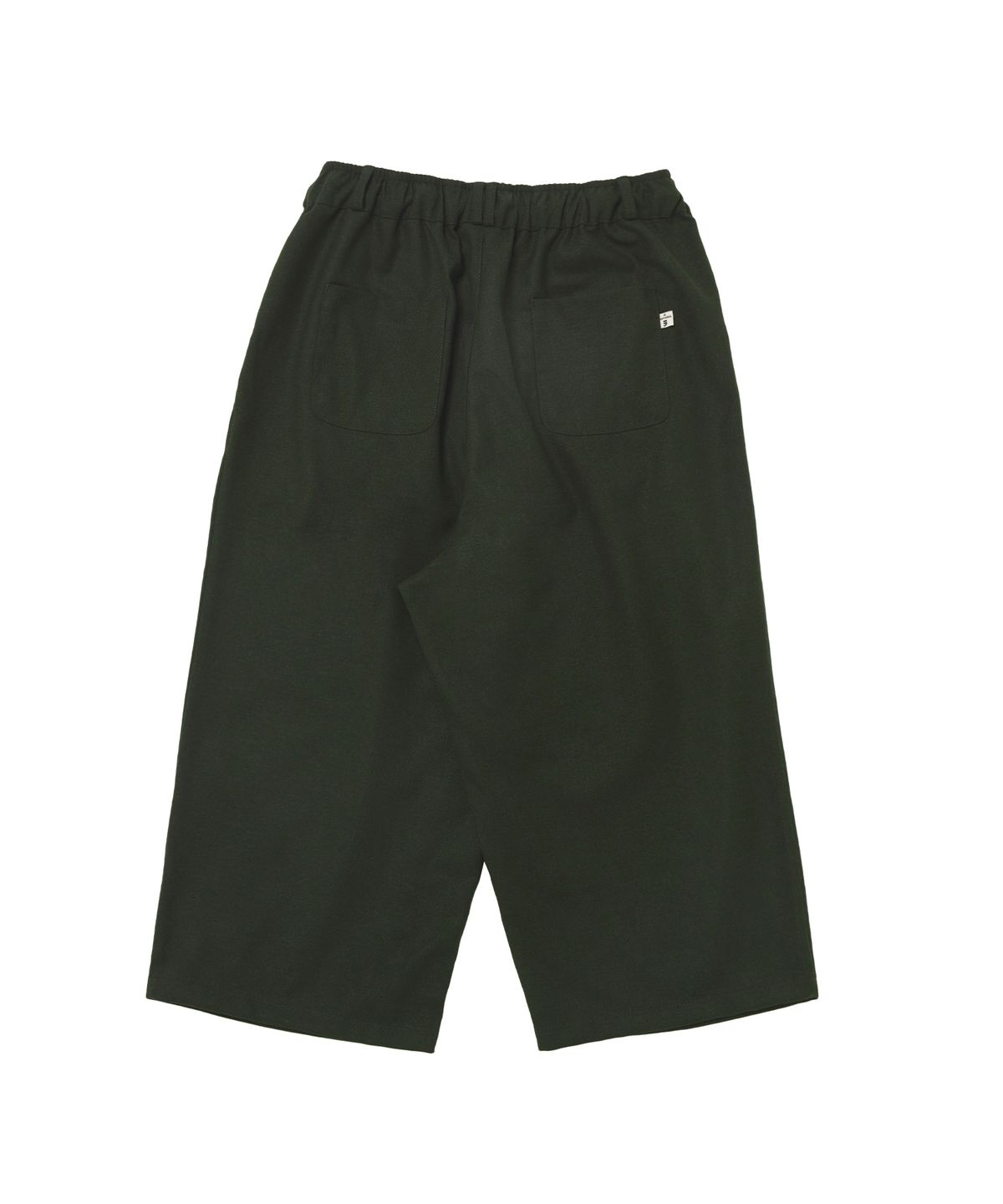 어낫띵(A NOTHING) BLENDING-WOOL CROP WIDE PANTS (Khaki)