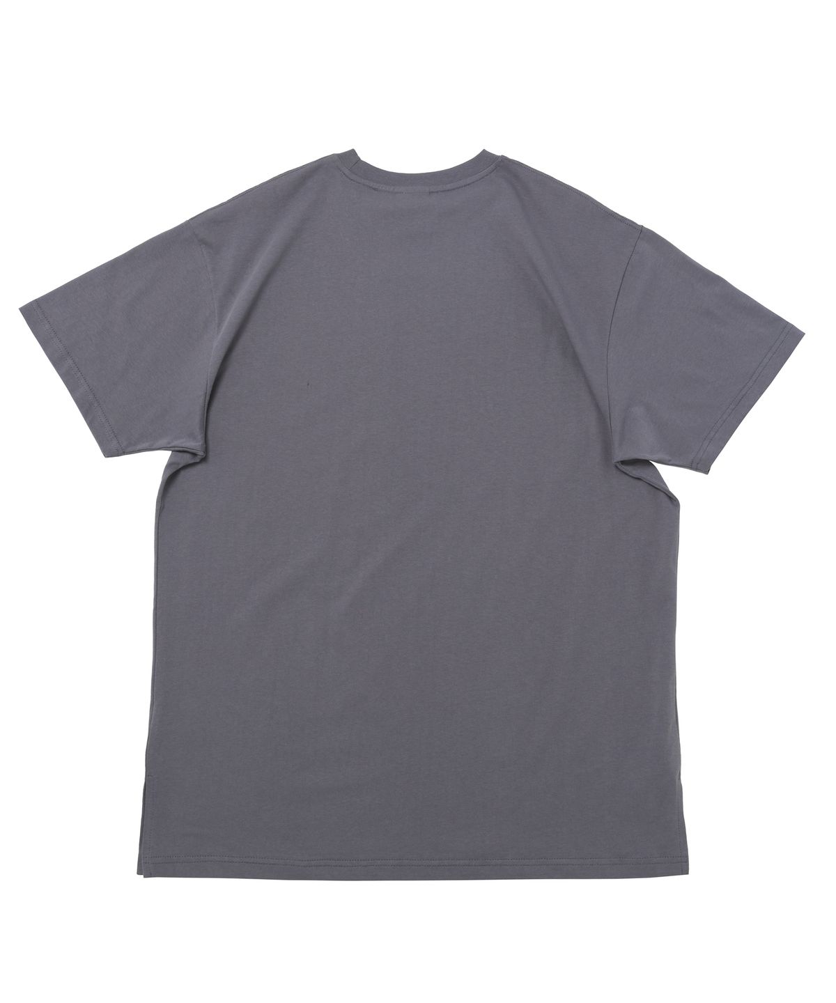 어낫띵(A NOTHING) SILKY-COTTON LONG LAYERED 1/2 TEE (Charcoal)
