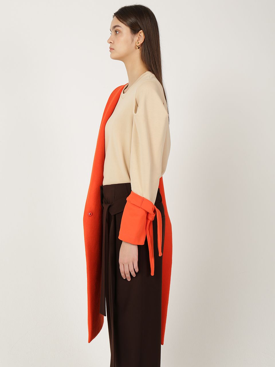 パンツ・ボトムスその他 IONSEOUL Mary three tuck wide slacks JE1224 Didi Wide Leg Pant In Italian Wool Twill