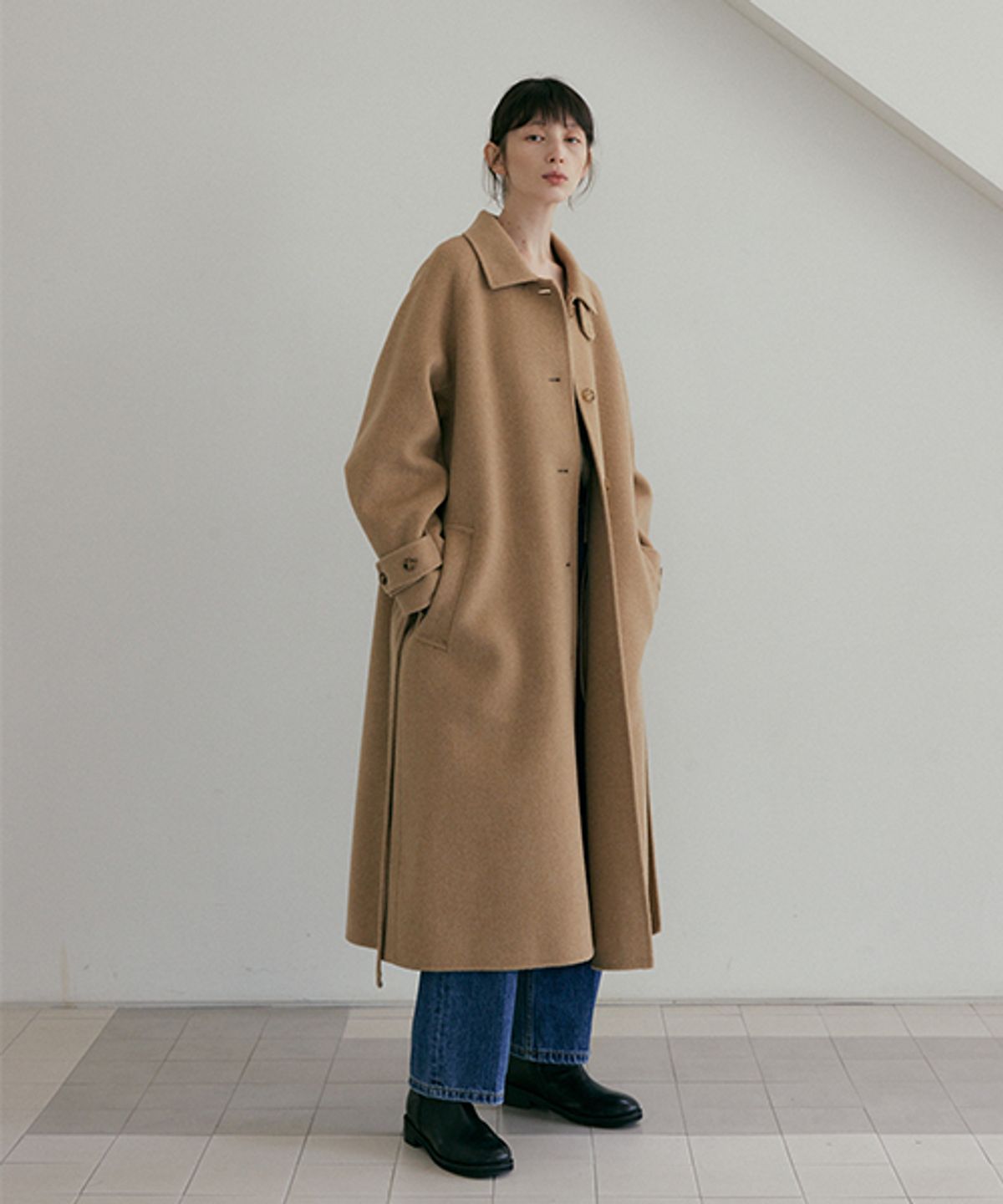 링서울(LINGSEOUL) handmade wool trench coat-camel
