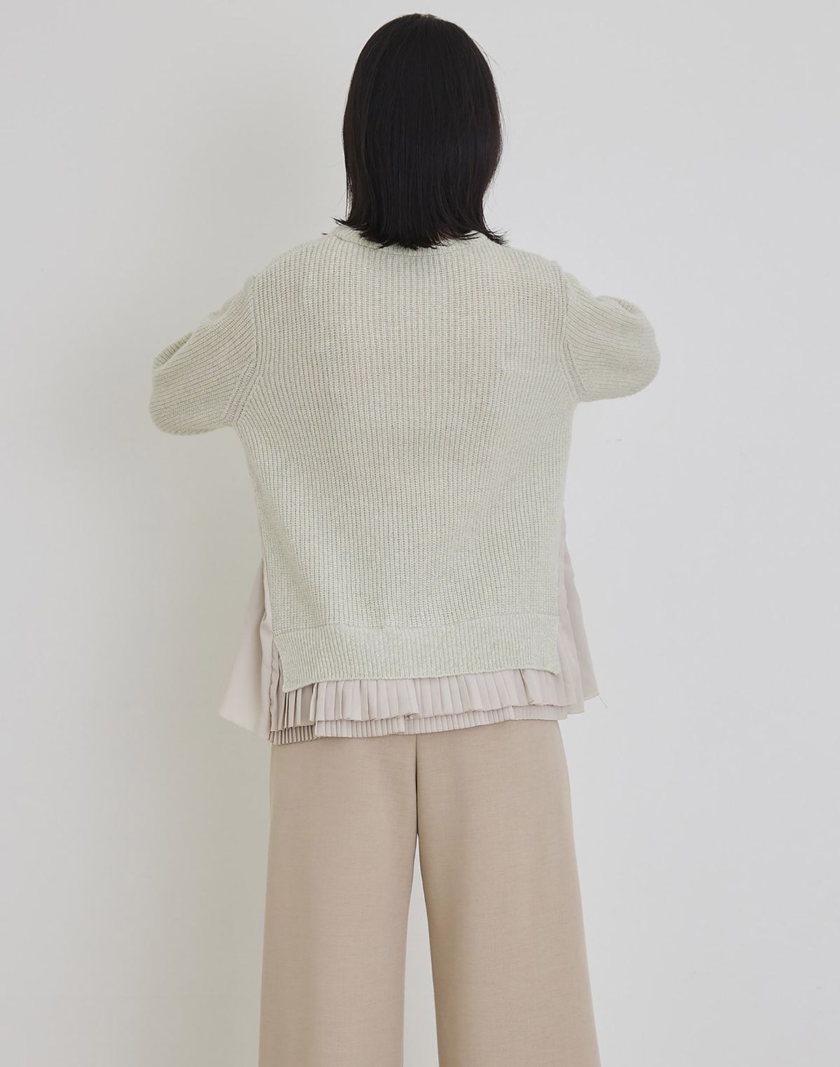 마누엘 에 기욤(MANUELLE ET GUILLAUME) Alpaca pleats knit lemon beige