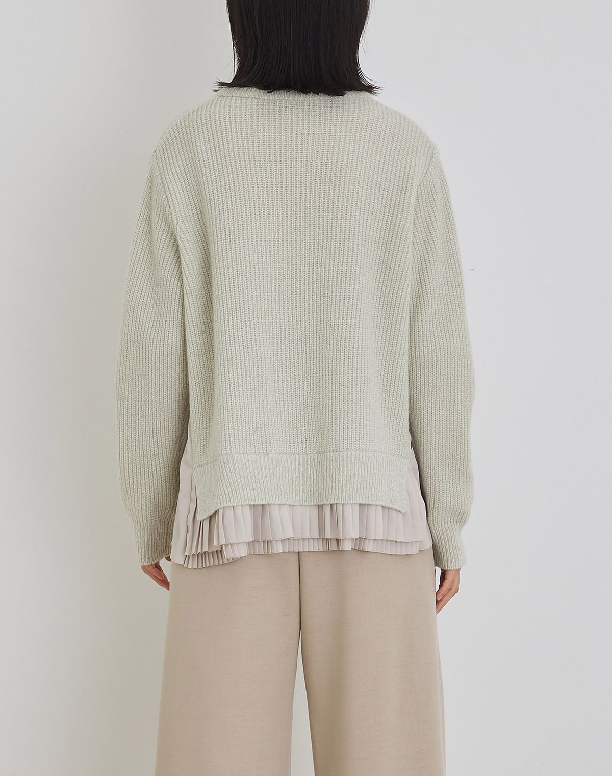 마누엘 에 기욤(MANUELLE ET GUILLAUME) Alpaca pleats knit lemon beige