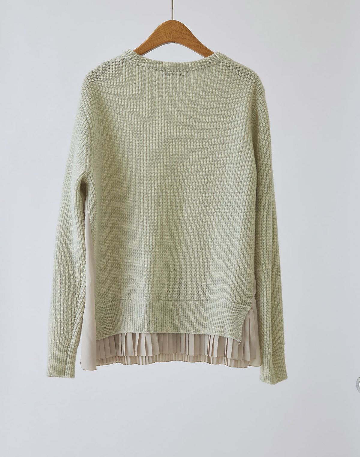 마누엘 에 기욤(MANUELLE ET GUILLAUME) Alpaca pleats knit lemon beige