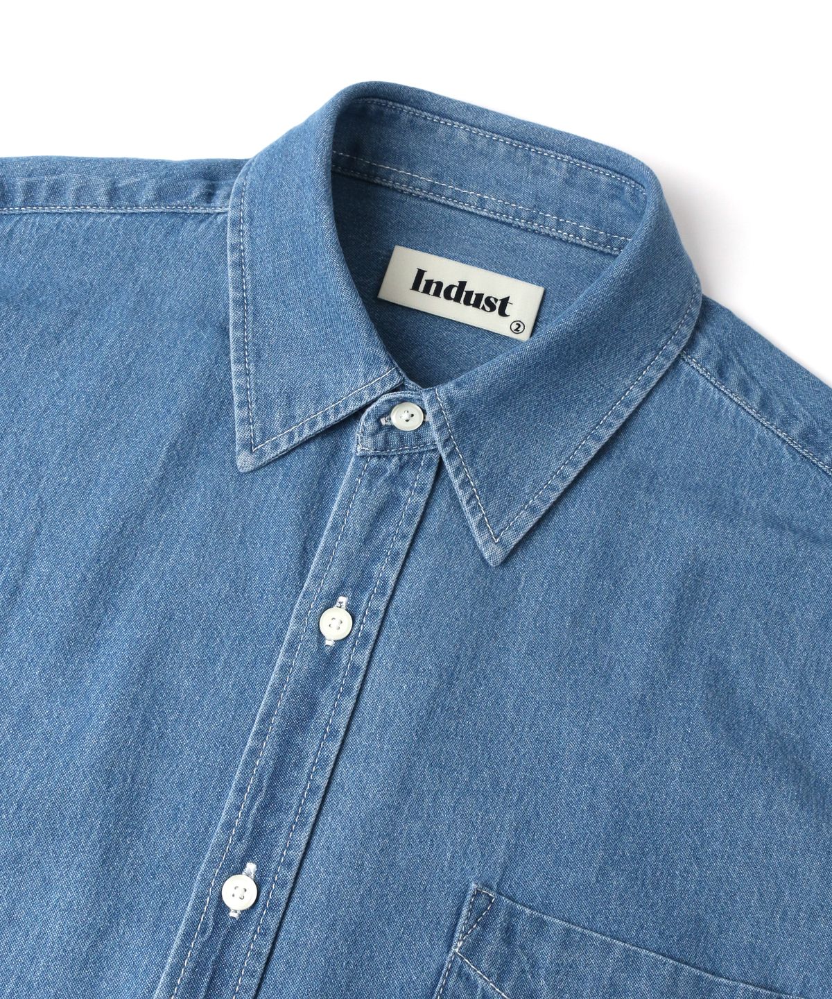인더스트(INDUST) 바이오워싱 시티보이 데님셔츠_3컬러