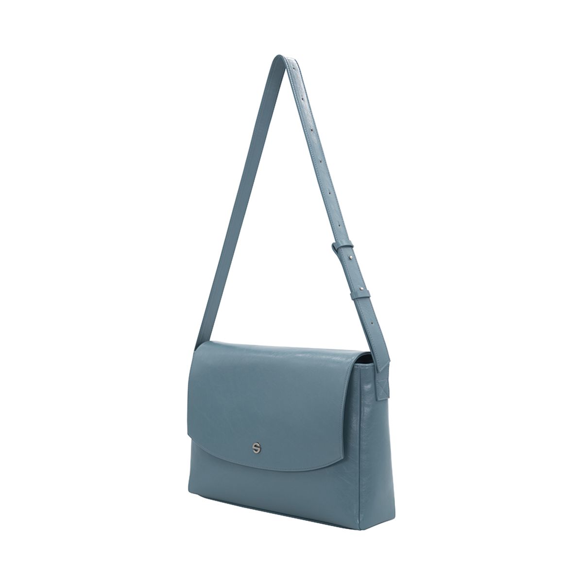 세미코드(SEMICODE) capture bag - crinkle gray blue