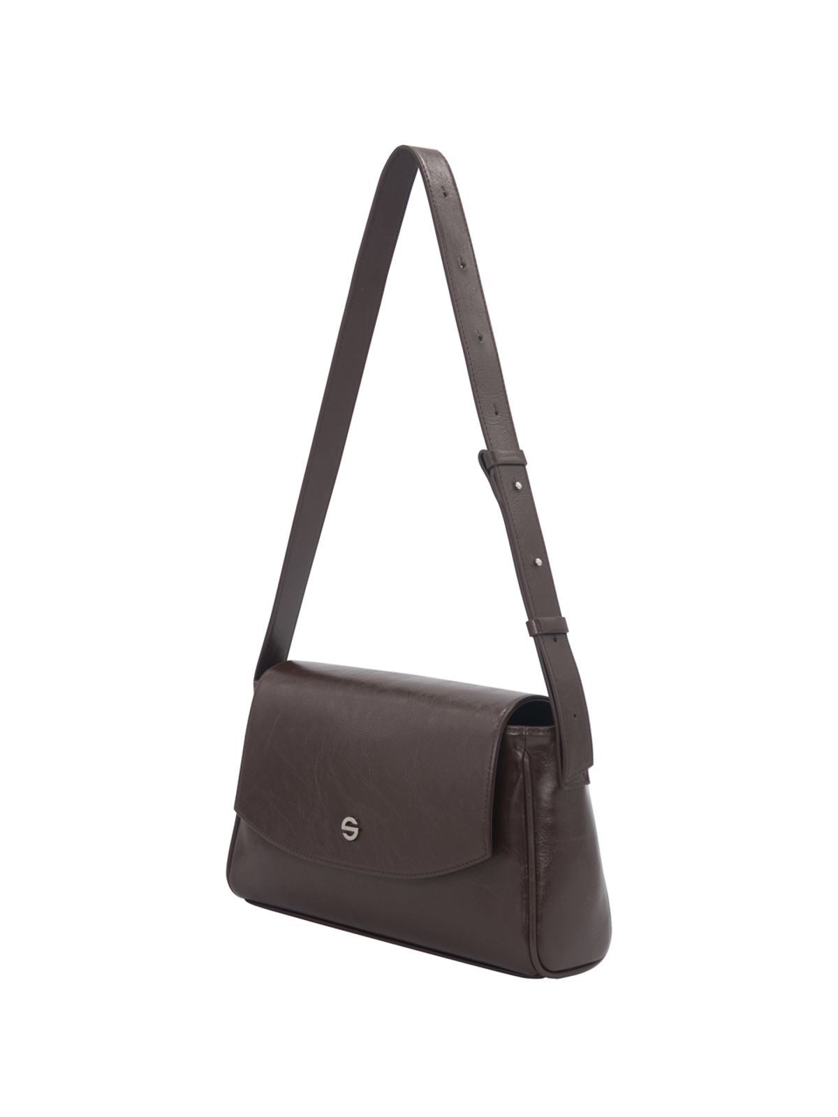 세미코드(SEMICODE) capture bag mini - crinkle choco brown