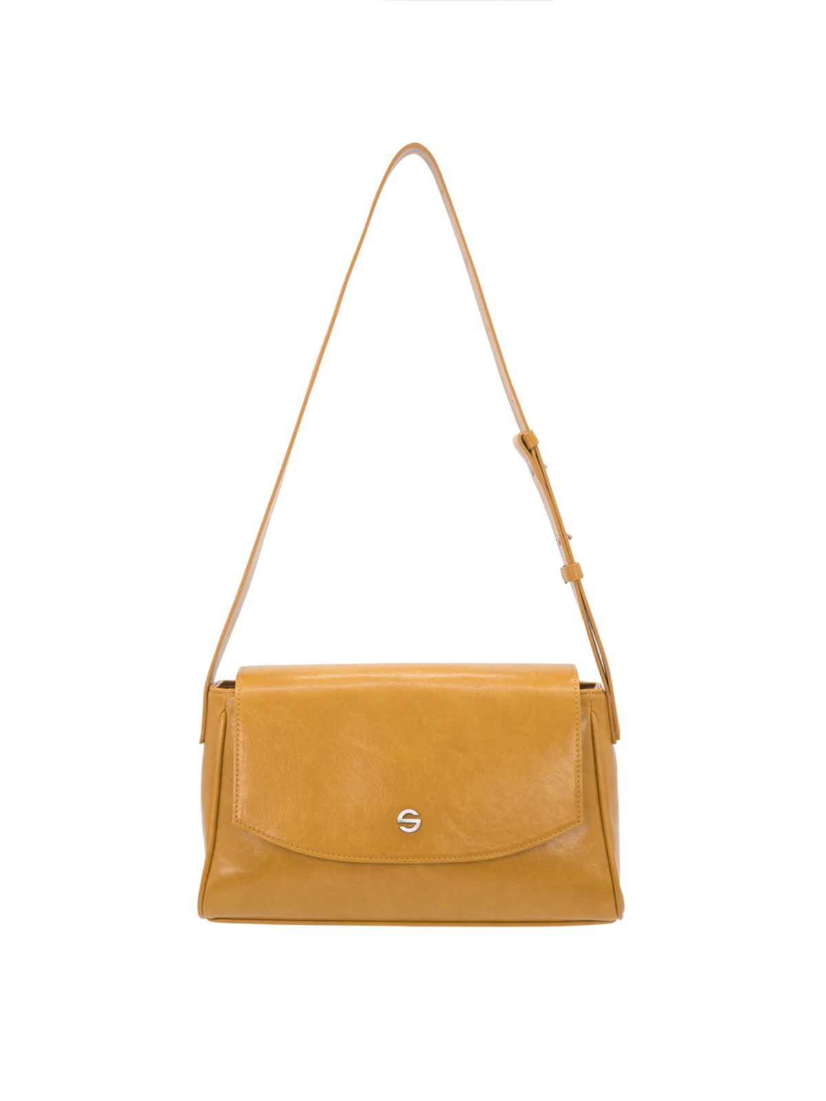 세미코드(SEMICODE) capture bag mini - crinkle mustard yellow