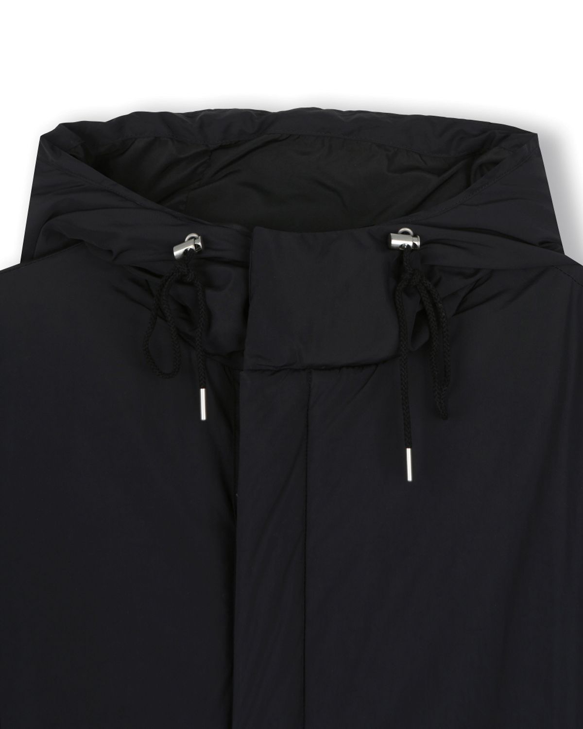 비슬로우(BESLOW) OVERSIZED M65 HOOD SHORT DOWN PARKA BLACK