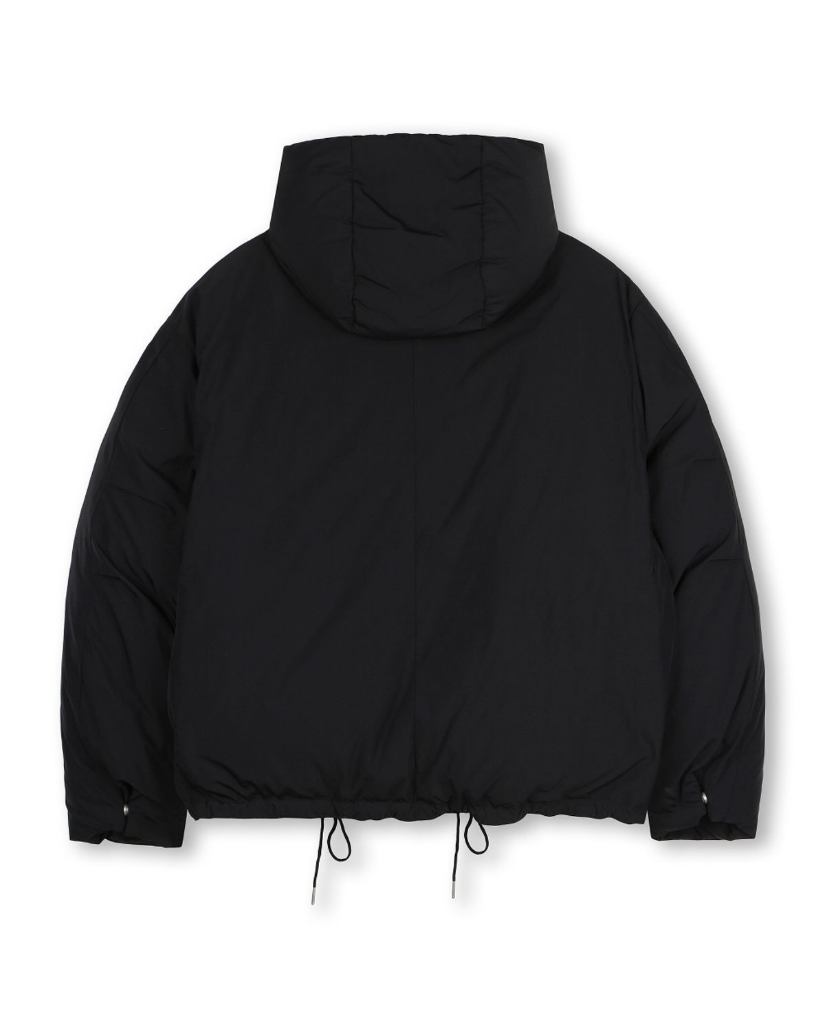 비슬로우(BESLOW) OVERSIZED M65 HOOD SHORT DOWN PARKA BLACK