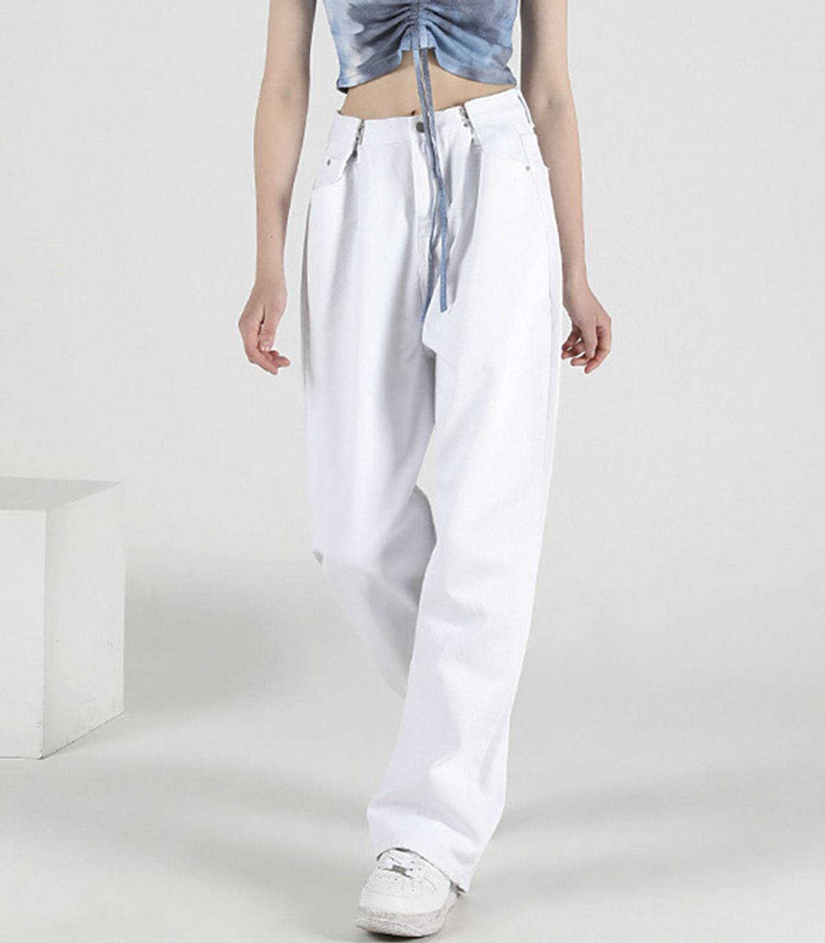 어반드레스(AVANDRESS) BUCKLE WIDE DENIM PANTS SELVAGEBLACK