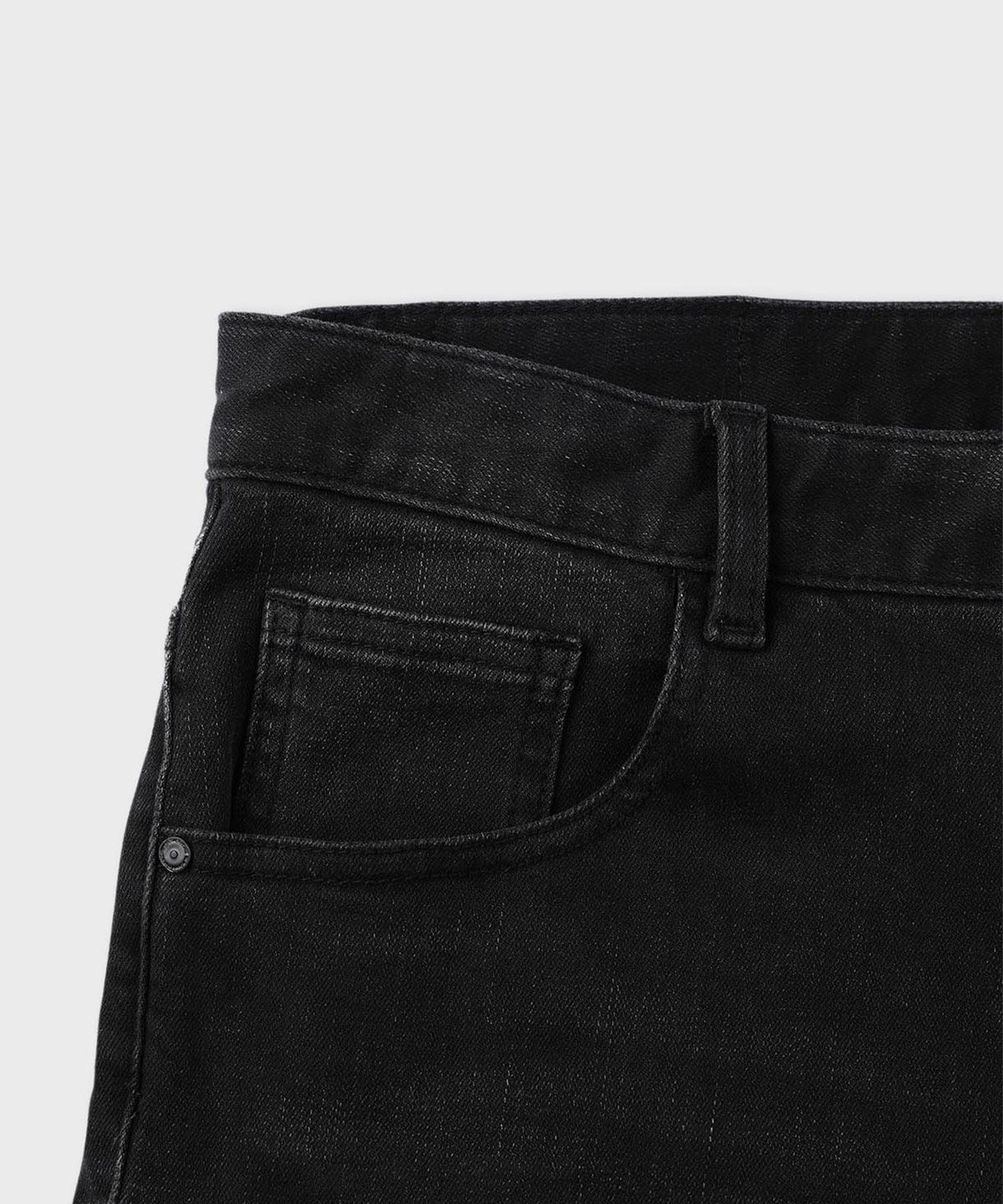 빠니깔레(PANICALE) 디스트레스드 레이븐 데님 팬츠 [블랙]