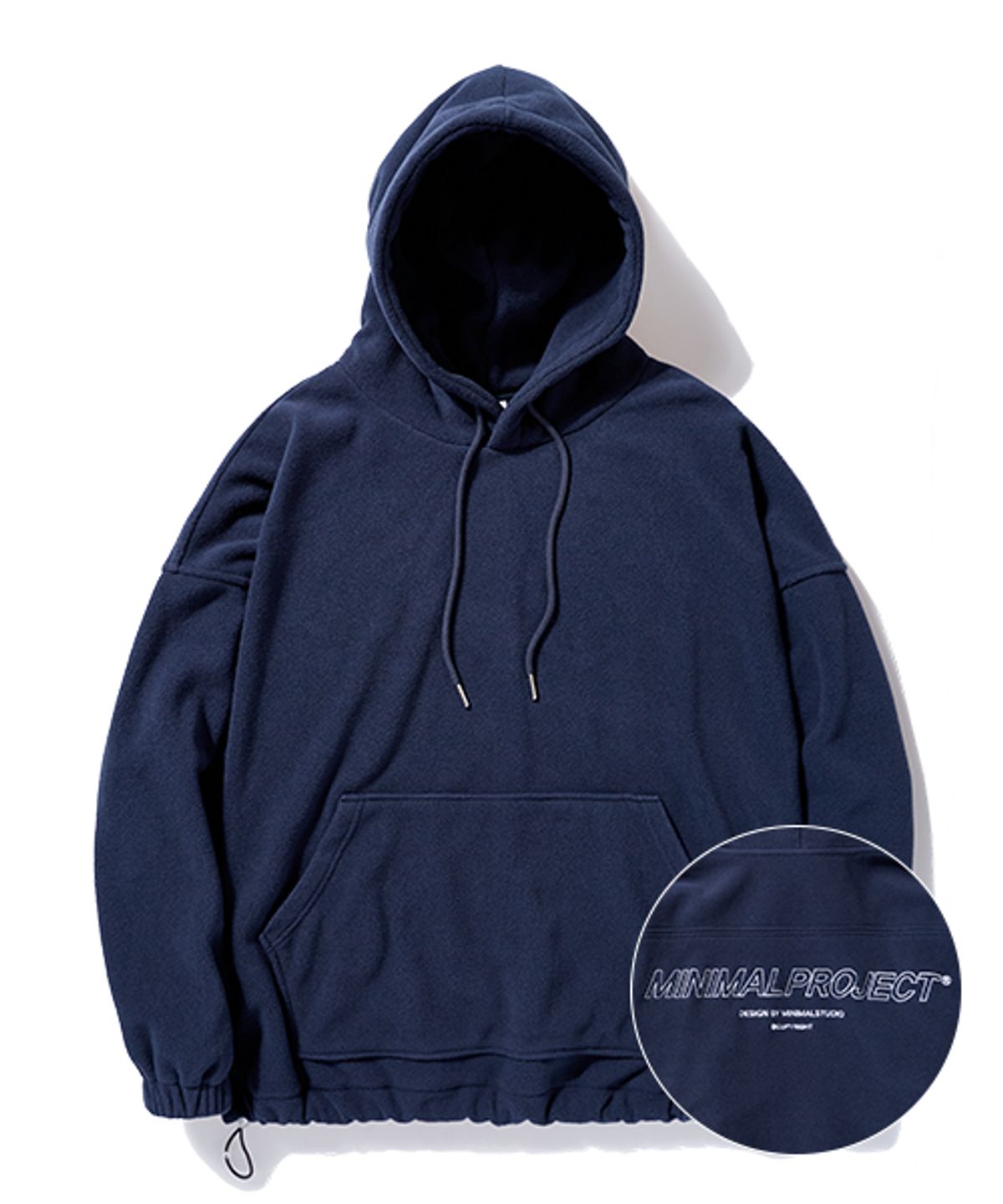 미니멀프로젝트(MINIMALPROJECT) MNP 시그니쳐 플리스 오버핏 후드 MHT117 [NAVY]