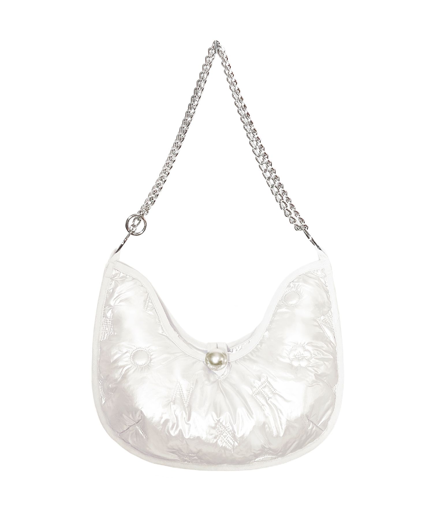 ★関税込★NOFFICIALNOFFICE★LOGO PLAY QUILTING TWINKLE BAG★ MUSINSA | NOFFICIALNOFFICE Logo Play Quilted Twinkle Bag White