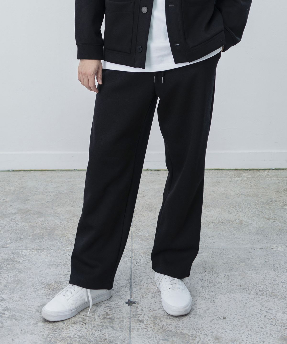 로이터로이터(LOITER LOITER) [LOUNGE SET-UP]19℃ W1R1 PANTS / BLACK
