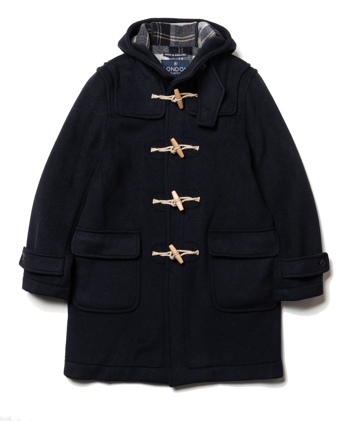런던트레디션(LONDONTRADITION) Mens Erica Duffle Coat - Navy SBB 130