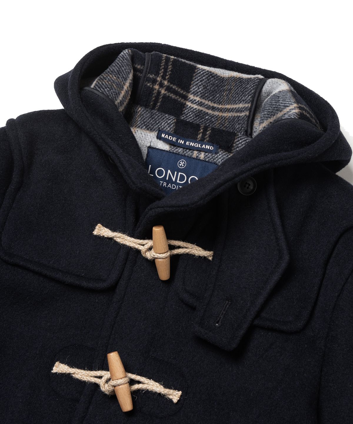 런던트레디션(LONDONTRADITION) Mens Erica Duffle Coat - Navy SBB 130