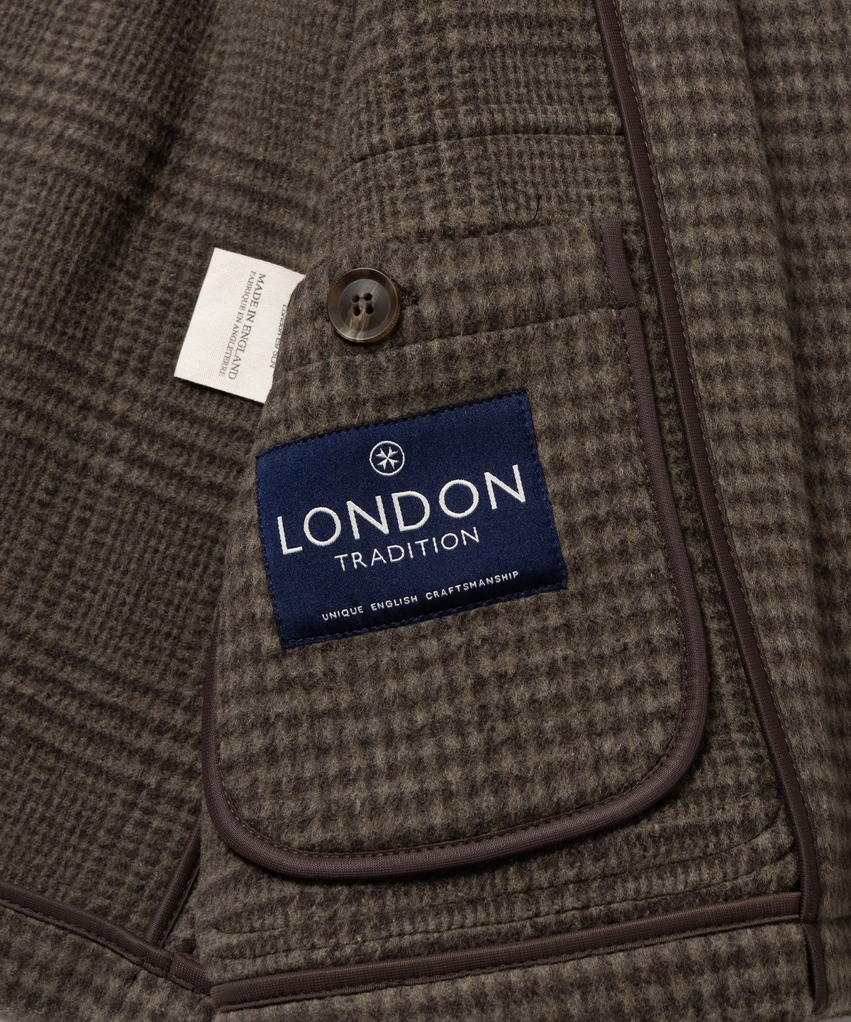 런던트레디션(LONDONTRADITION) Jackson Mens Short Jacket - Mushroom A35 DT