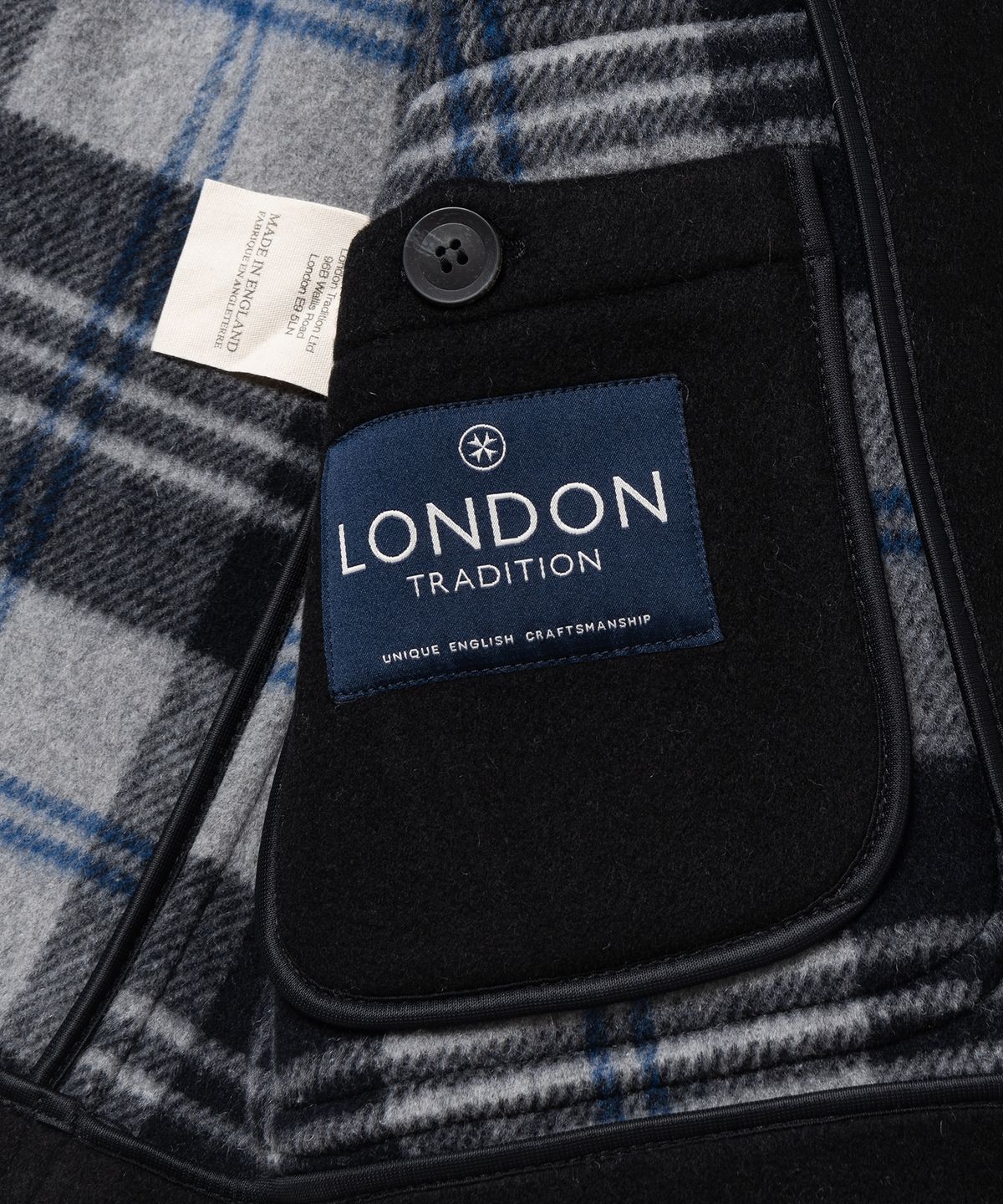 런던트레디션(LONDONTRADITION) Jackson Mens Short Jacket - Black A30