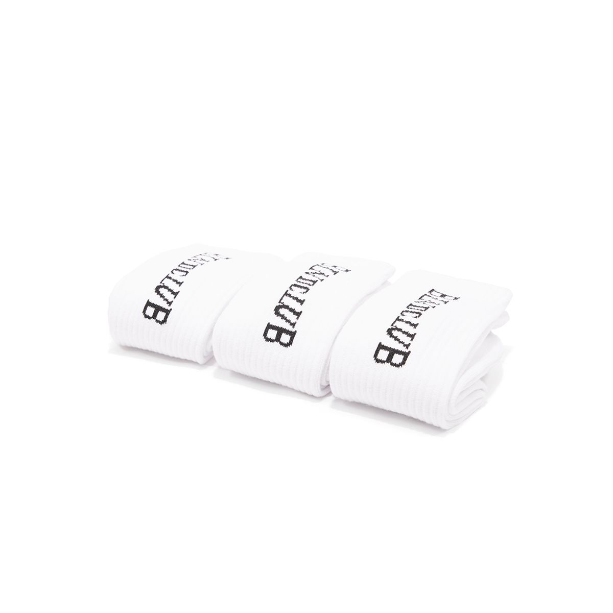 블렌드클럽(BLNDCLUB) Ankle Logo Socks 3package White