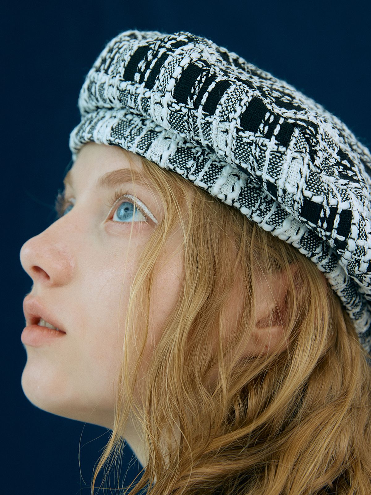 포에지담(POESIEDAME) [Let there be light] Tweed beret_black