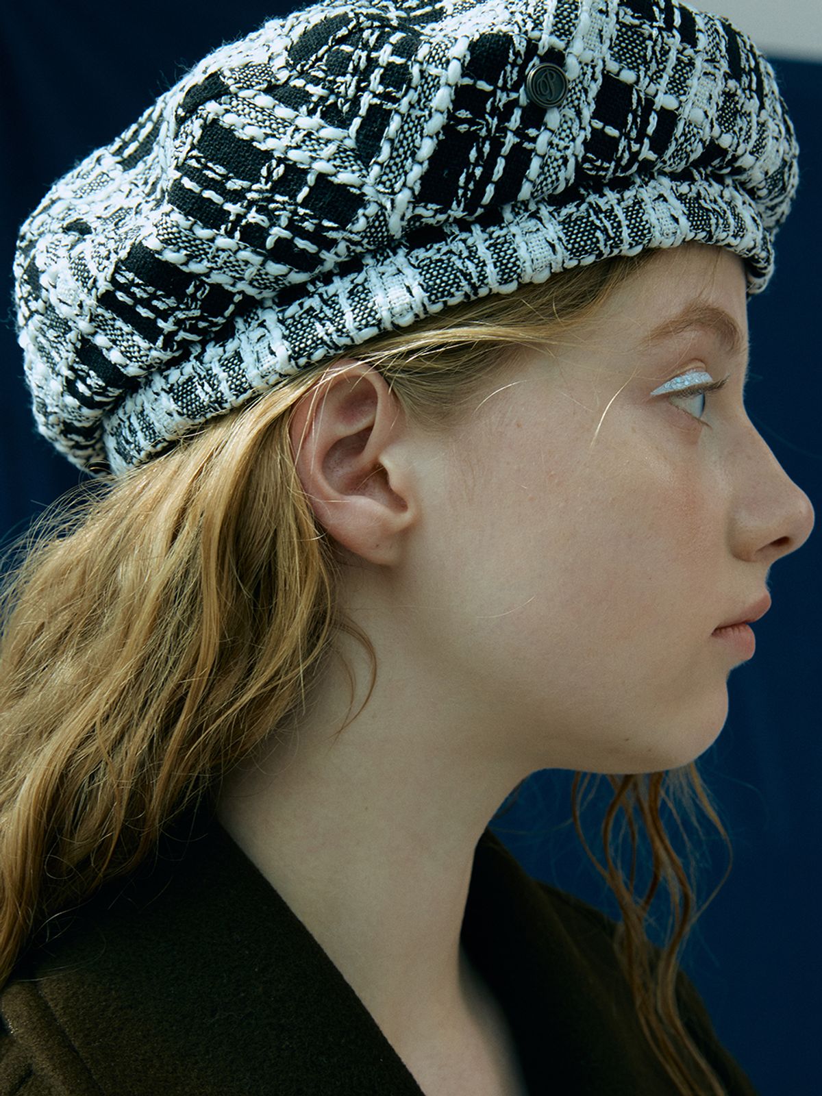 포에지담(POESIEDAME) [Let there be light] Tweed beret_black