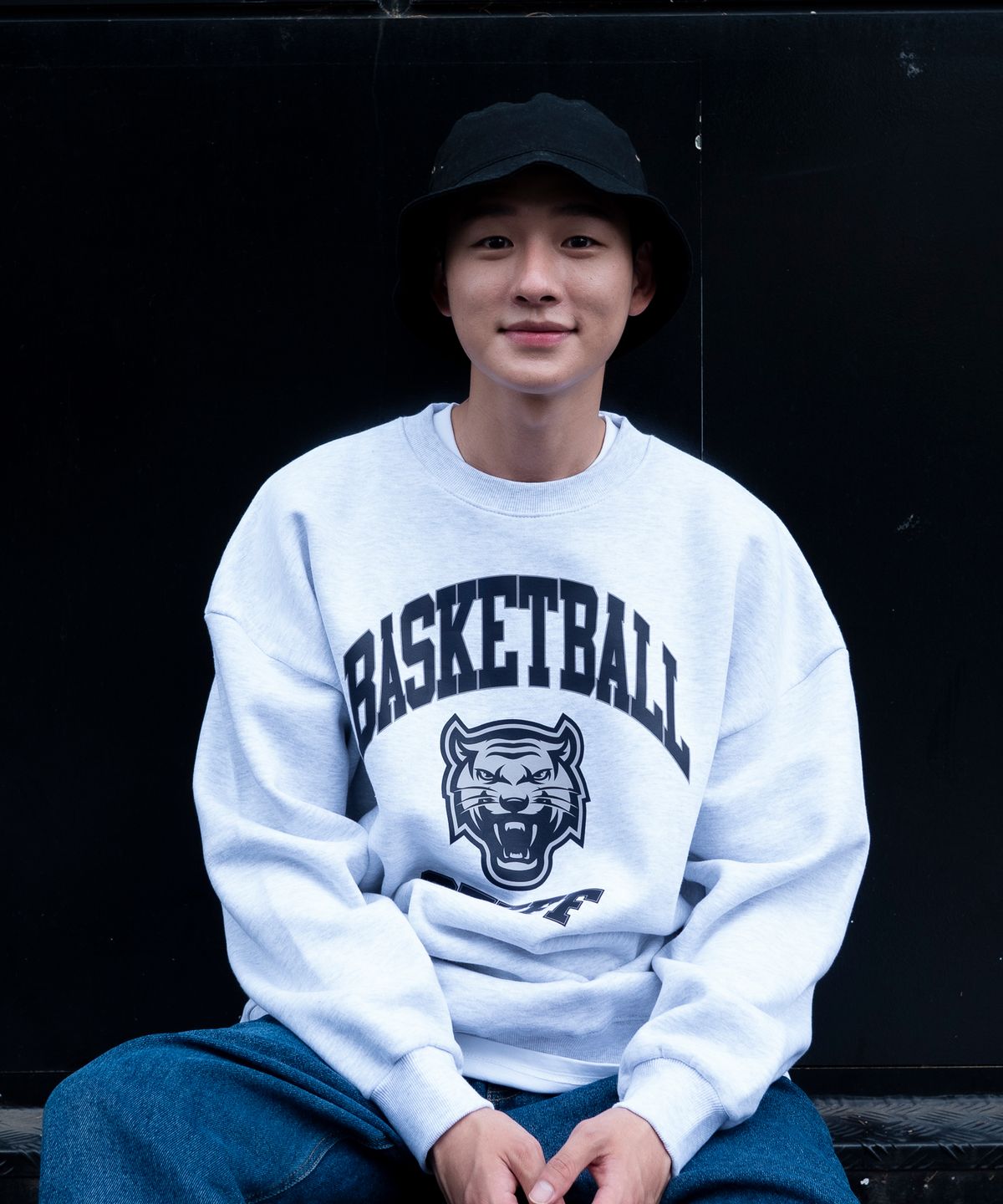스터프(STUFF) 조지타운 타이거 맨투맨 라이트그레이