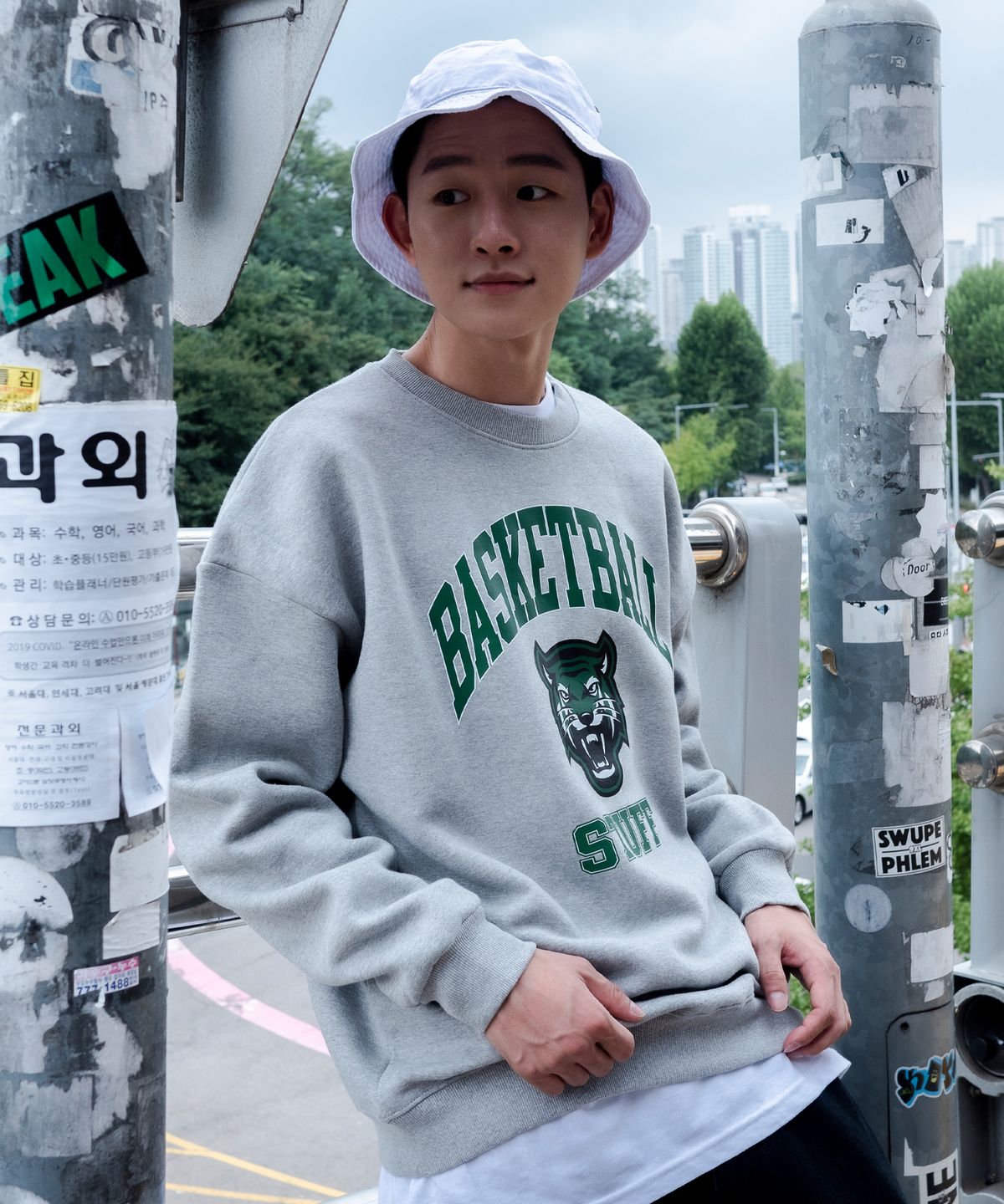 스터프(STUFF) 보스턴 타이거 맨투맨 그레이