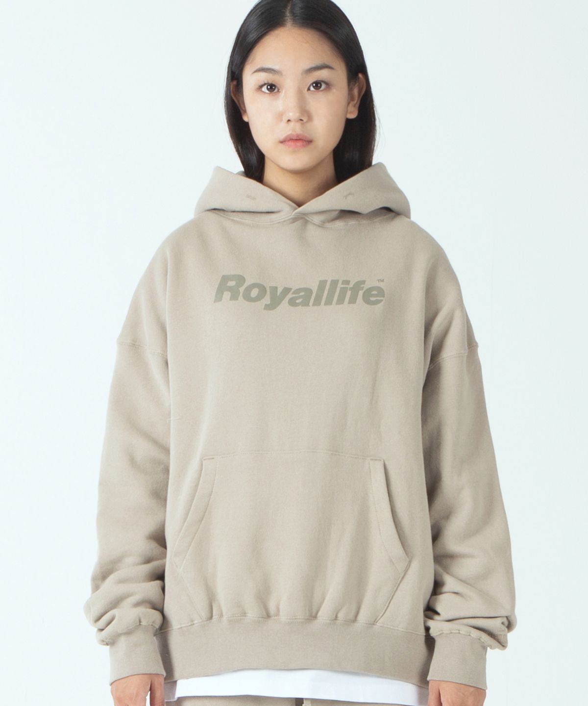 로얄라이프(ROYALLIFE) RLPH900 오리지널 쉐이디 로고 후드티 - 윌로우