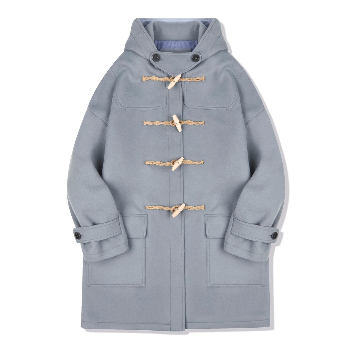 메인부스(MAINBOOTH) [울90%]Oversized Duffle Coat(ASH BLUE)