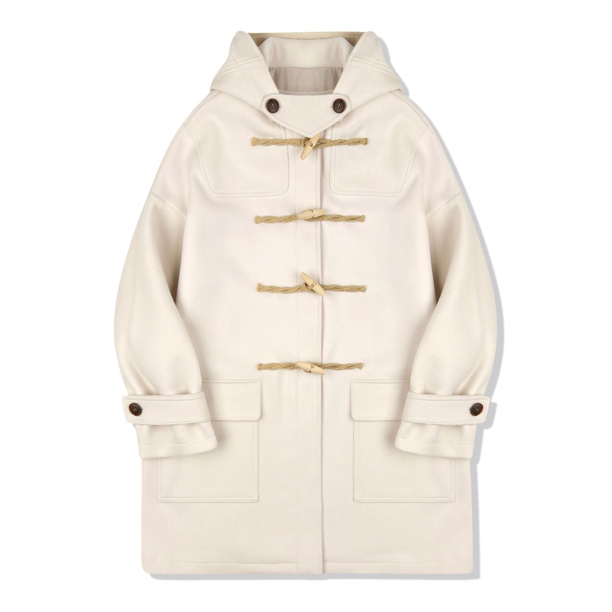 메인부스(MAINBOOTH) [울90%]Oversized Duffle Coat(IVORY)