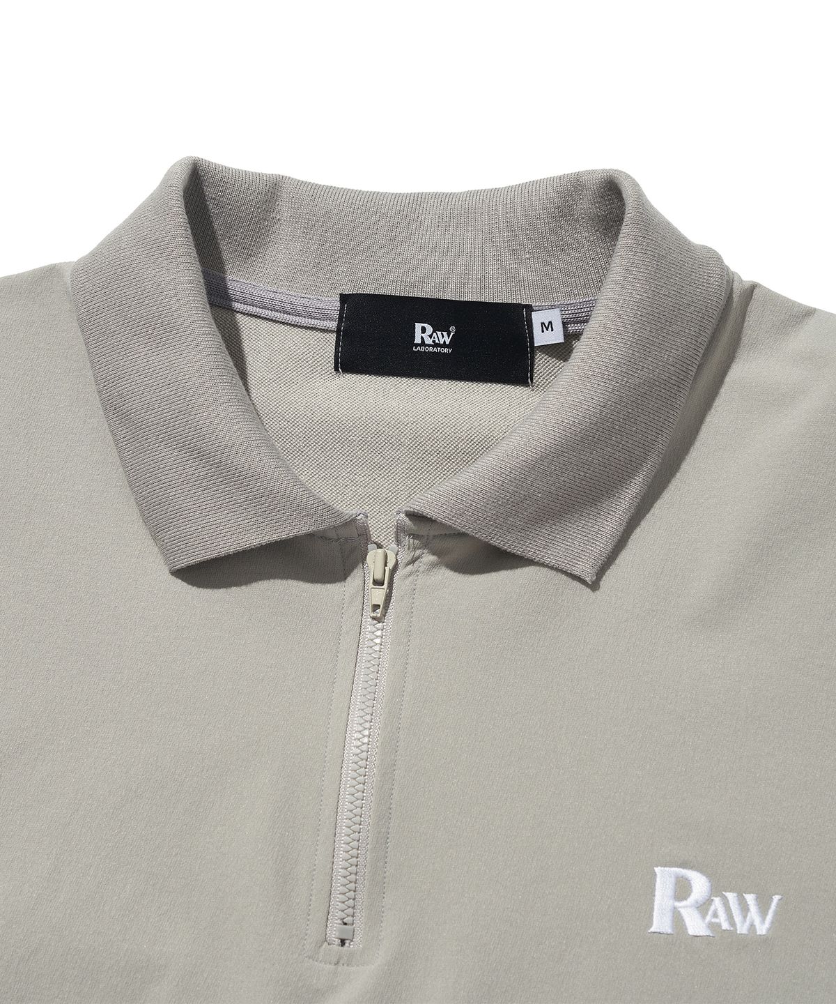 로우랩(RAW LAB) 나일론 RW 로고 폴로 (그레이)