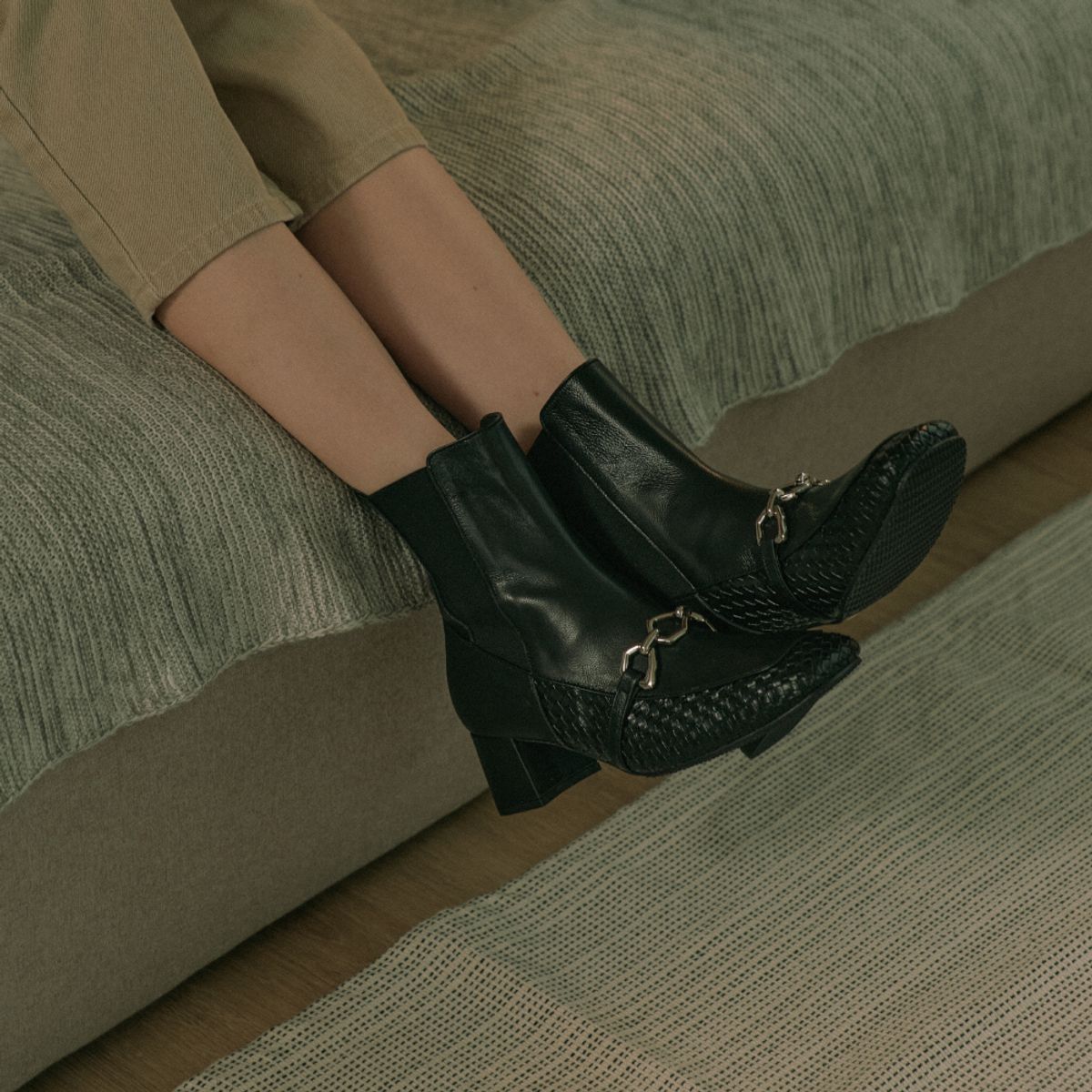 케리제이드(KERRIJADE) Mesh Chelseaboots_Black