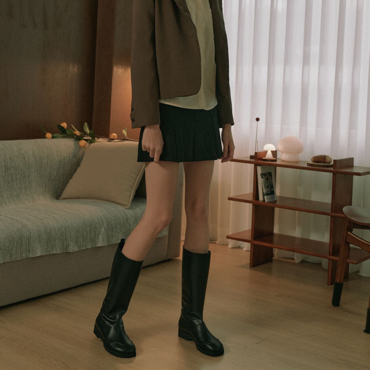 케리제이드(KERRIJADE) Flat Long Boots_Black