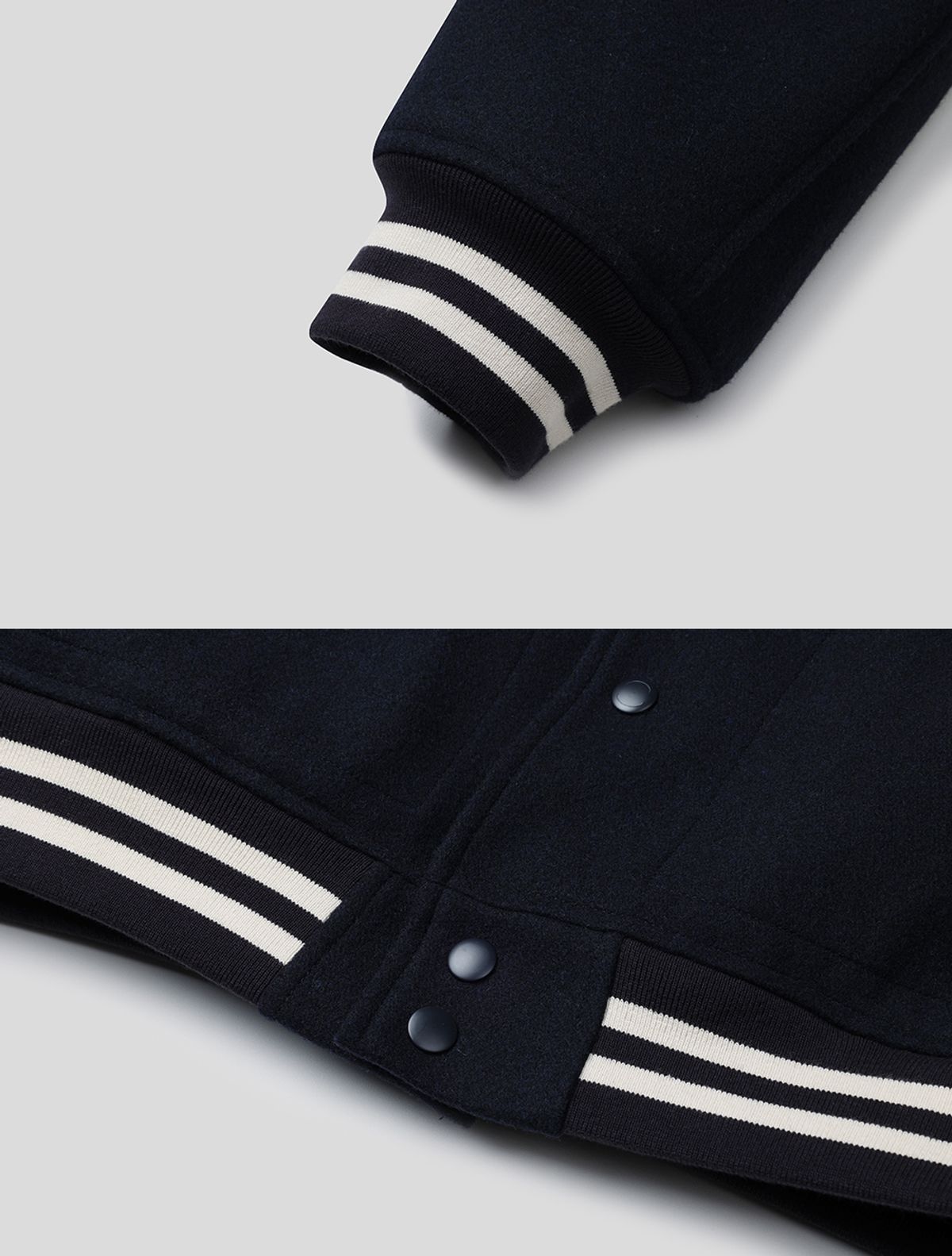 데호(DEHO) WOOL VARSITY JACKET [Navy]