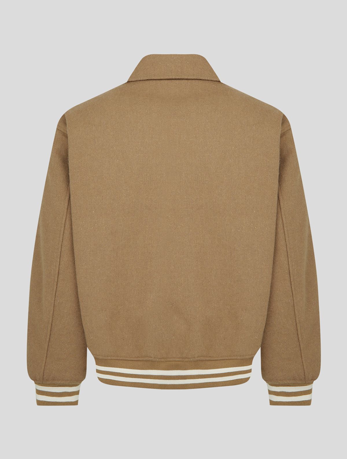 데호(DEHO) WOOL VARSITY JACKET [Beige]