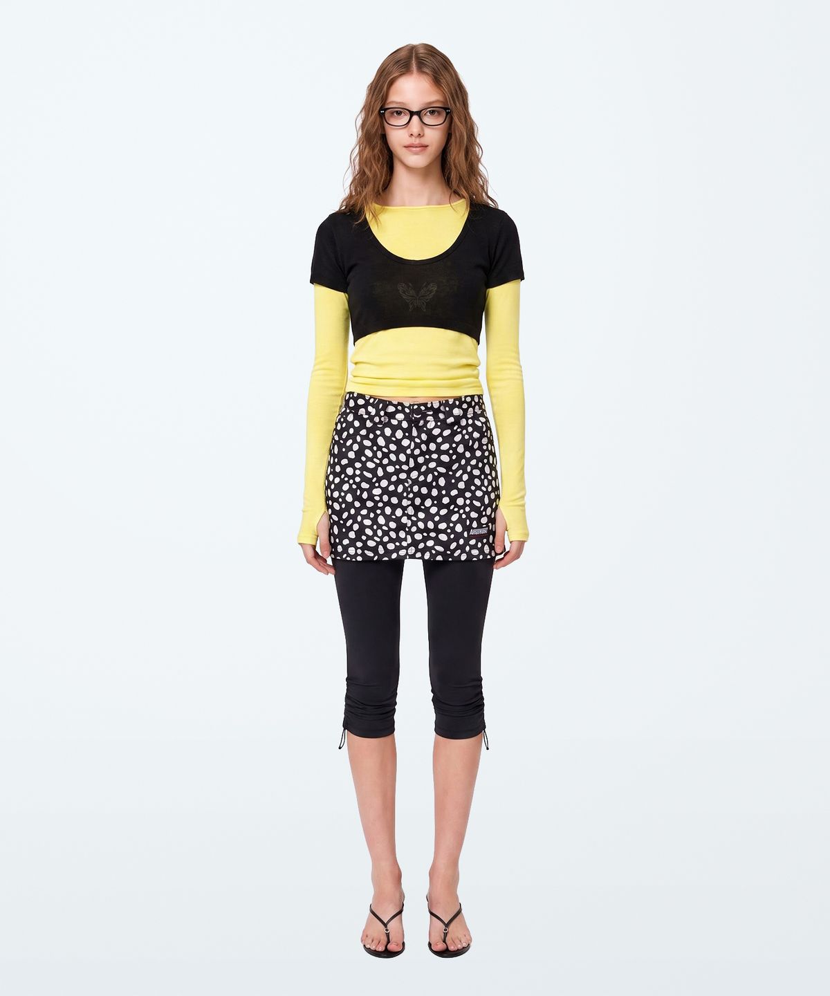 아파트먼트(APARTMENT) (W) DALMATIAN 101 SKIRT - BLACK